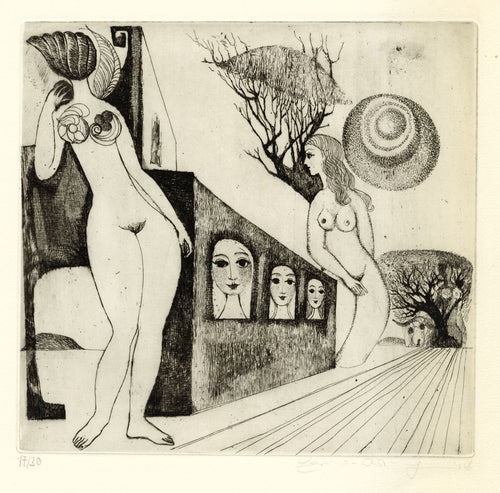 Two Nudes in Landscape