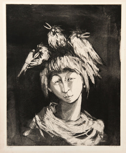 Head with Birds