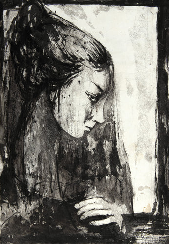 Veiled Girl in Profile