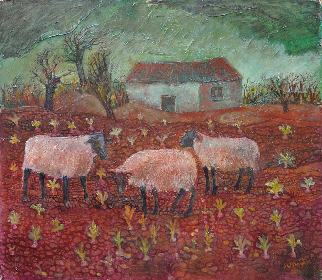 Sheep and Barn VI