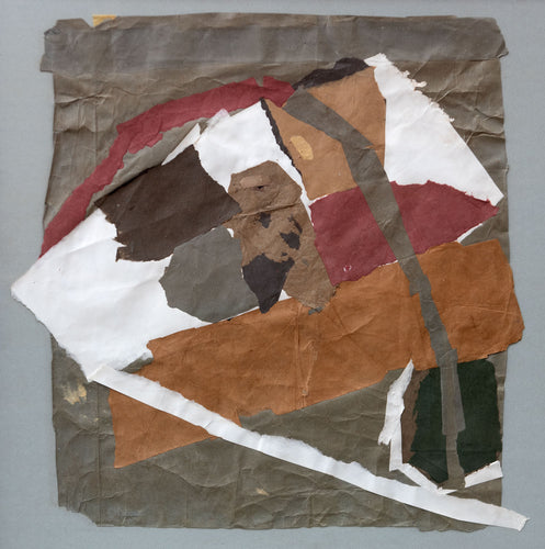 Red, Orange and White on Brown