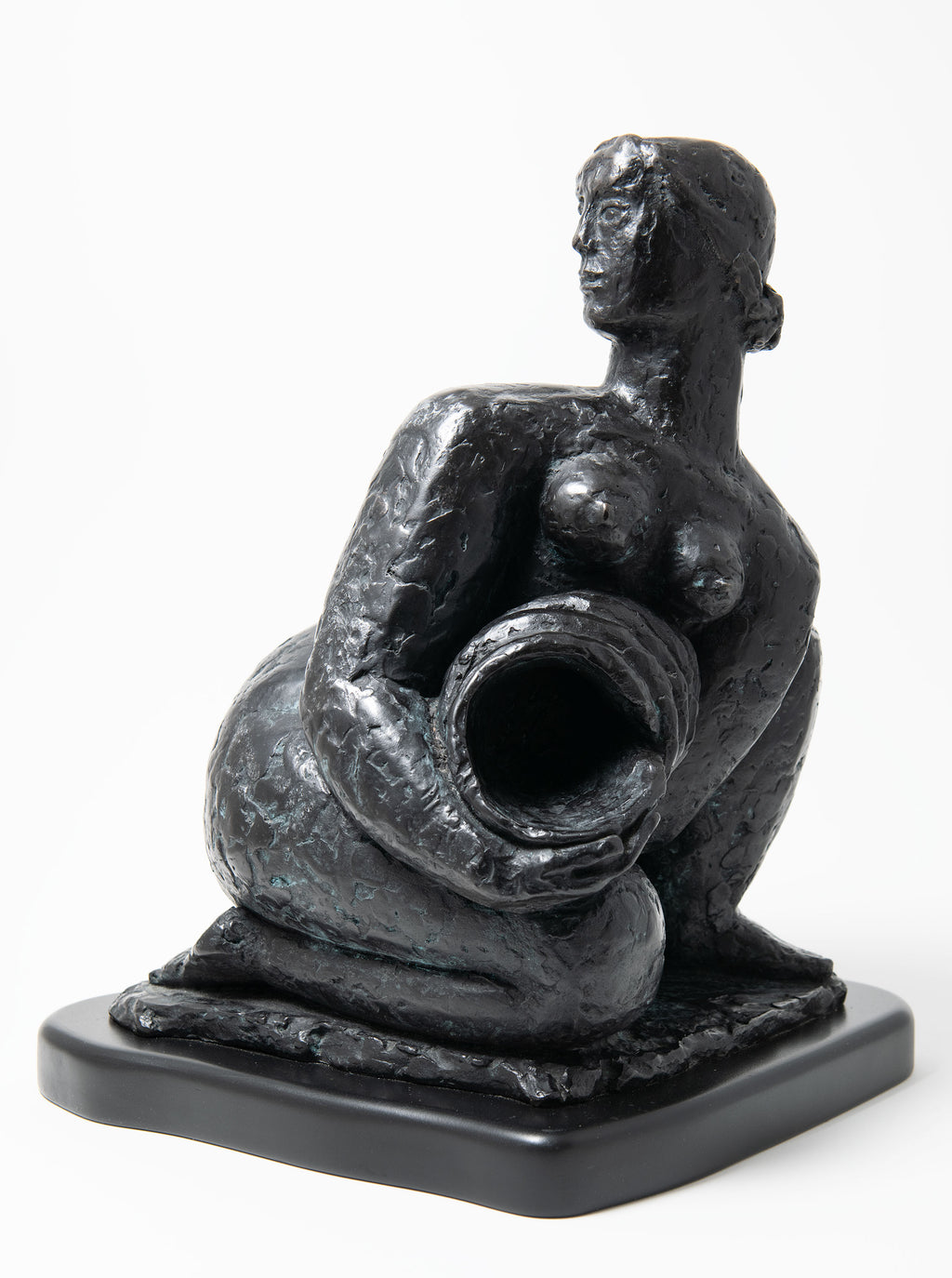Squatting Female Figure with Pitcher