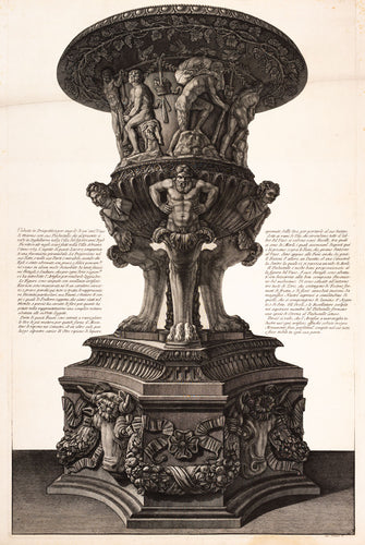 Marble vase with pedestal from Hadrian's Villa, Tivoli