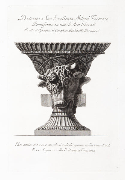 Terracotta Vase with Bull's Head
