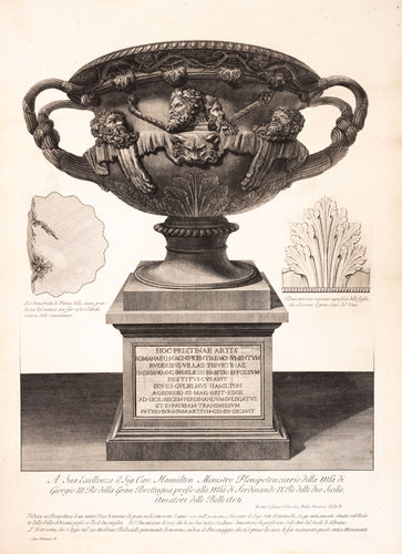 ﻿Giovanni Battista Piranesi found at the Pantanello, Hadrian's Villa, Tivoli, in 1770 (The "Warwick Vase")