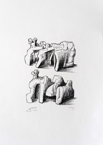 Two Rock Reclining Figures