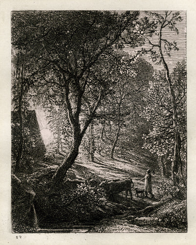 The Herdsman's Cottage or Sunset