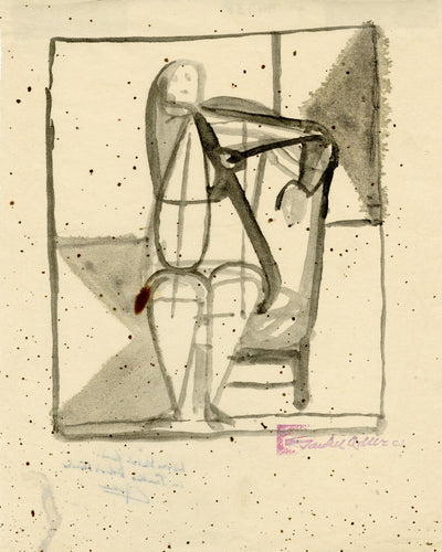 Untitled (Abstracted Seated Figure)