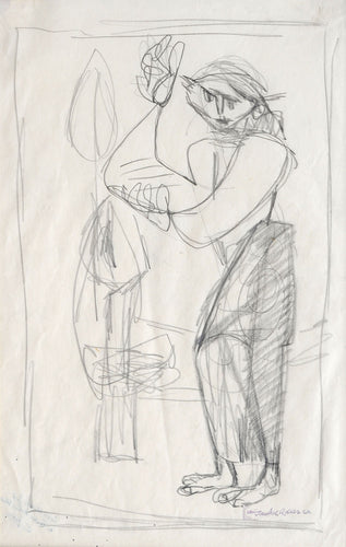 Figure with Raised Hands