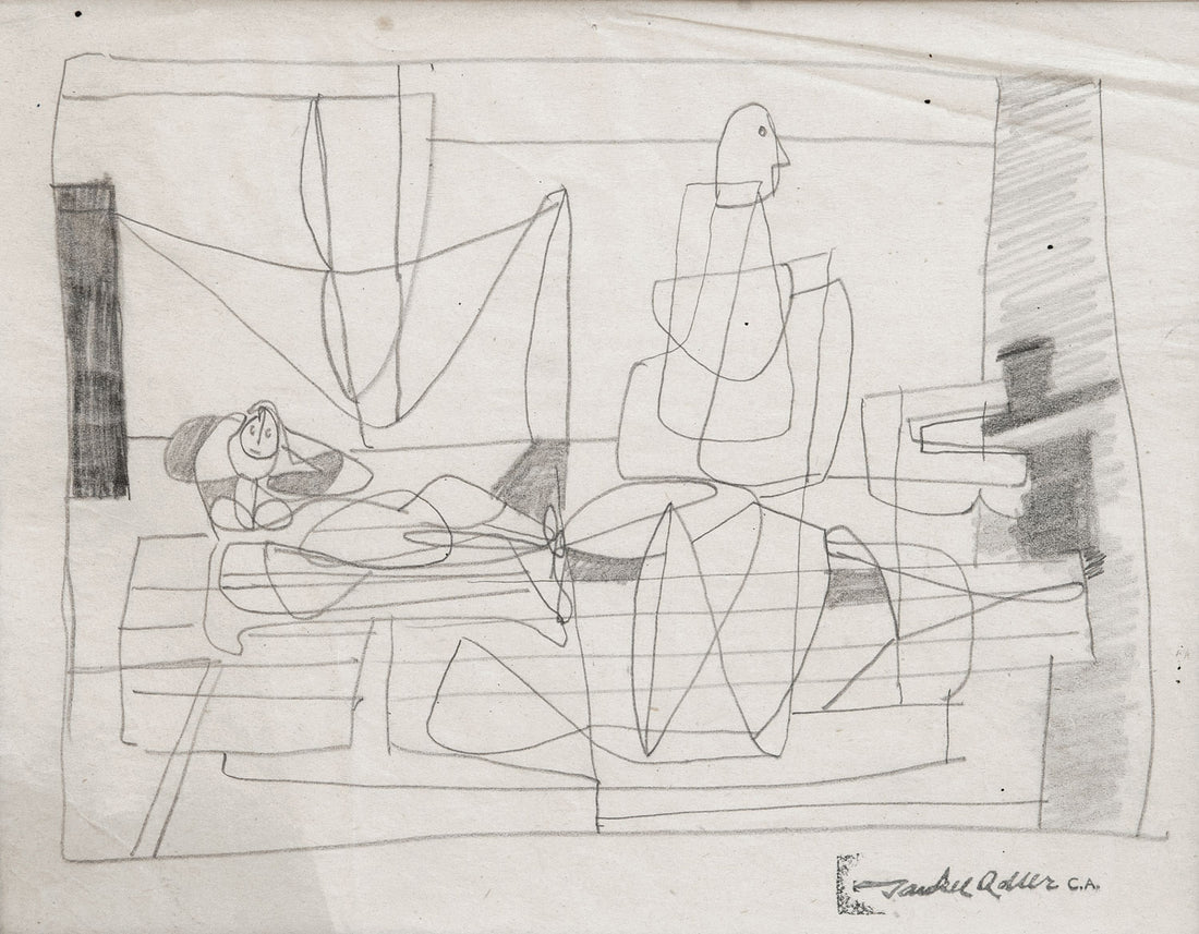 Jankel Adler Interior with Mother and Child – Goldmark