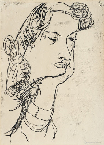 Woman Head in Hand