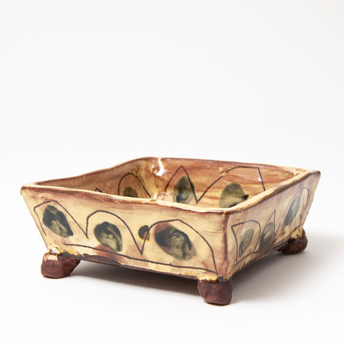 Large Square Footed Dish