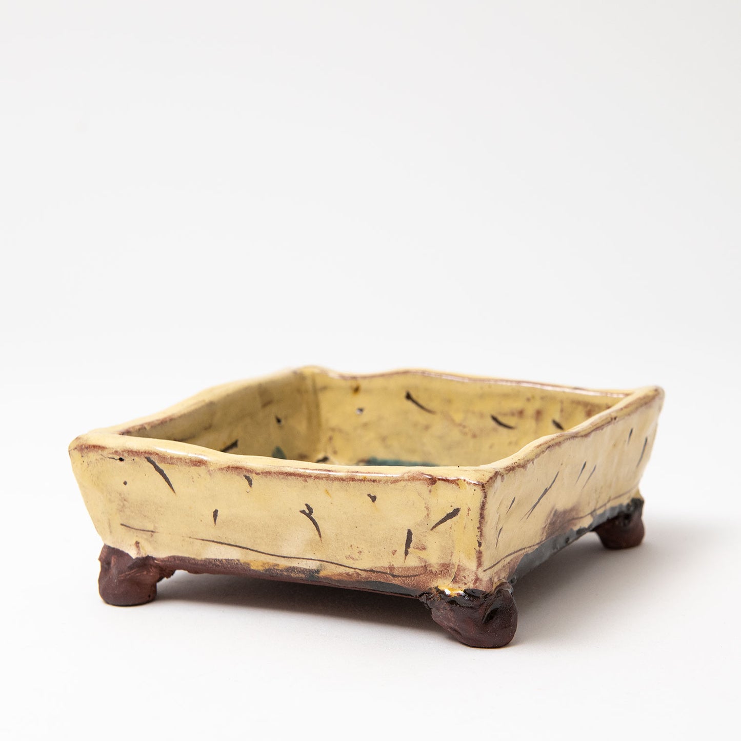 Large Square Footed Dish