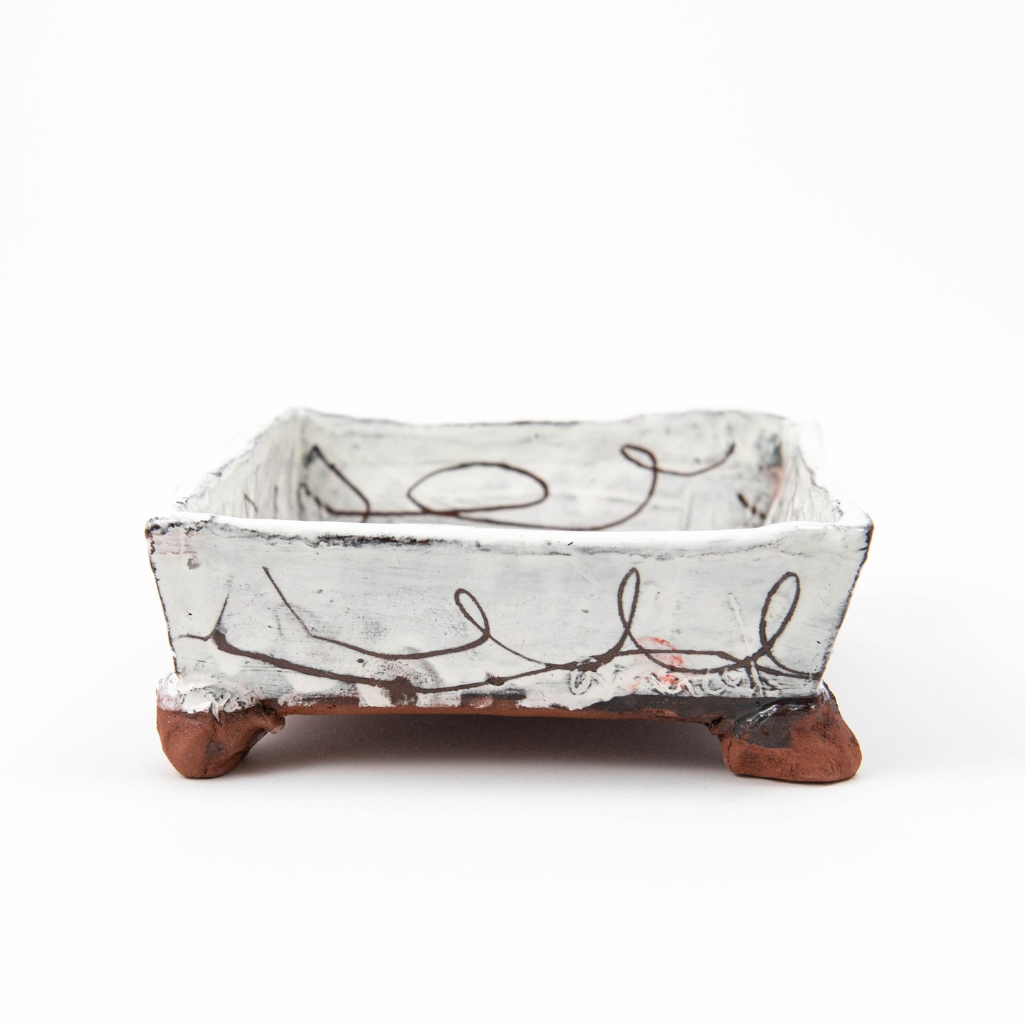 Large Square Footed Dish