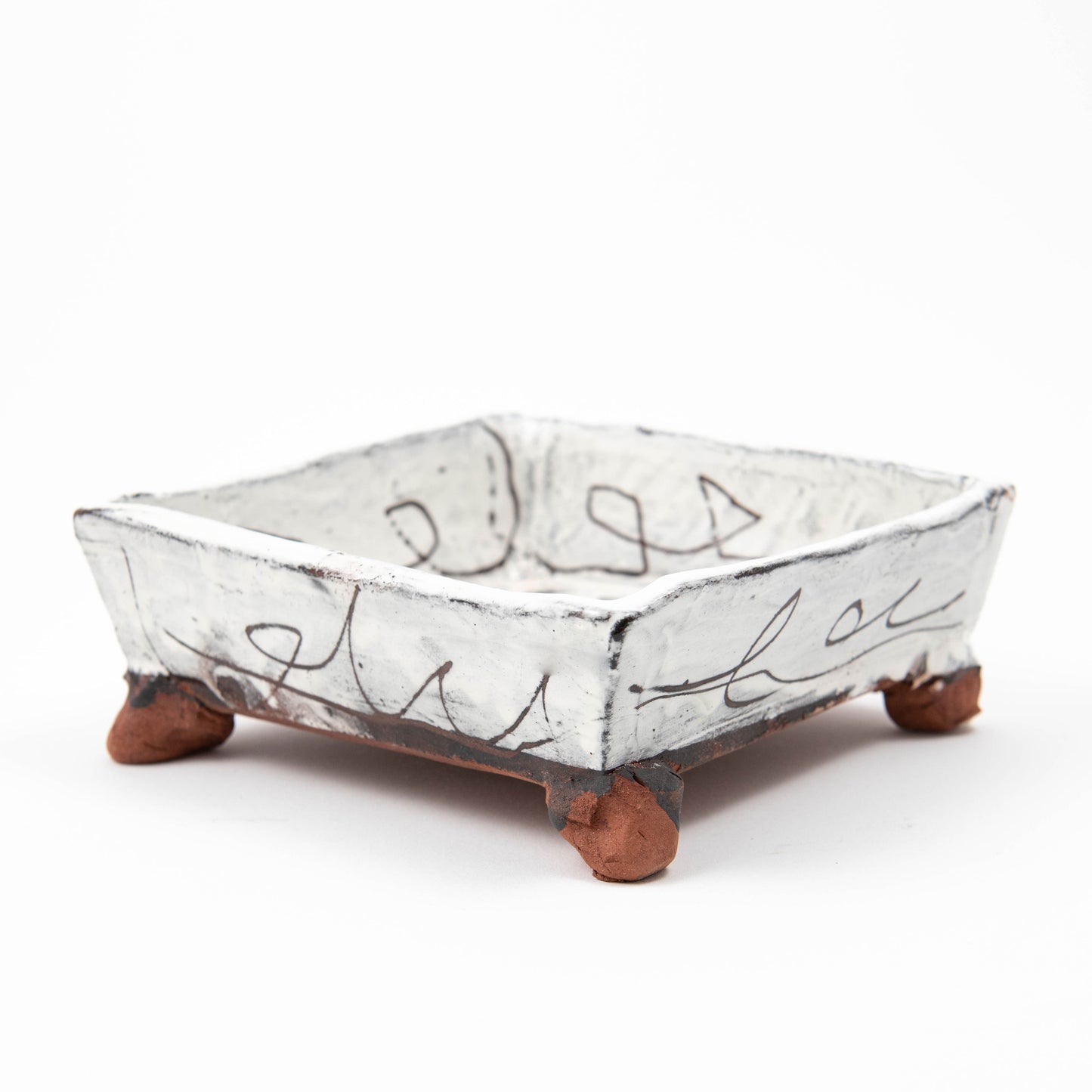 Large Square Footed Dish