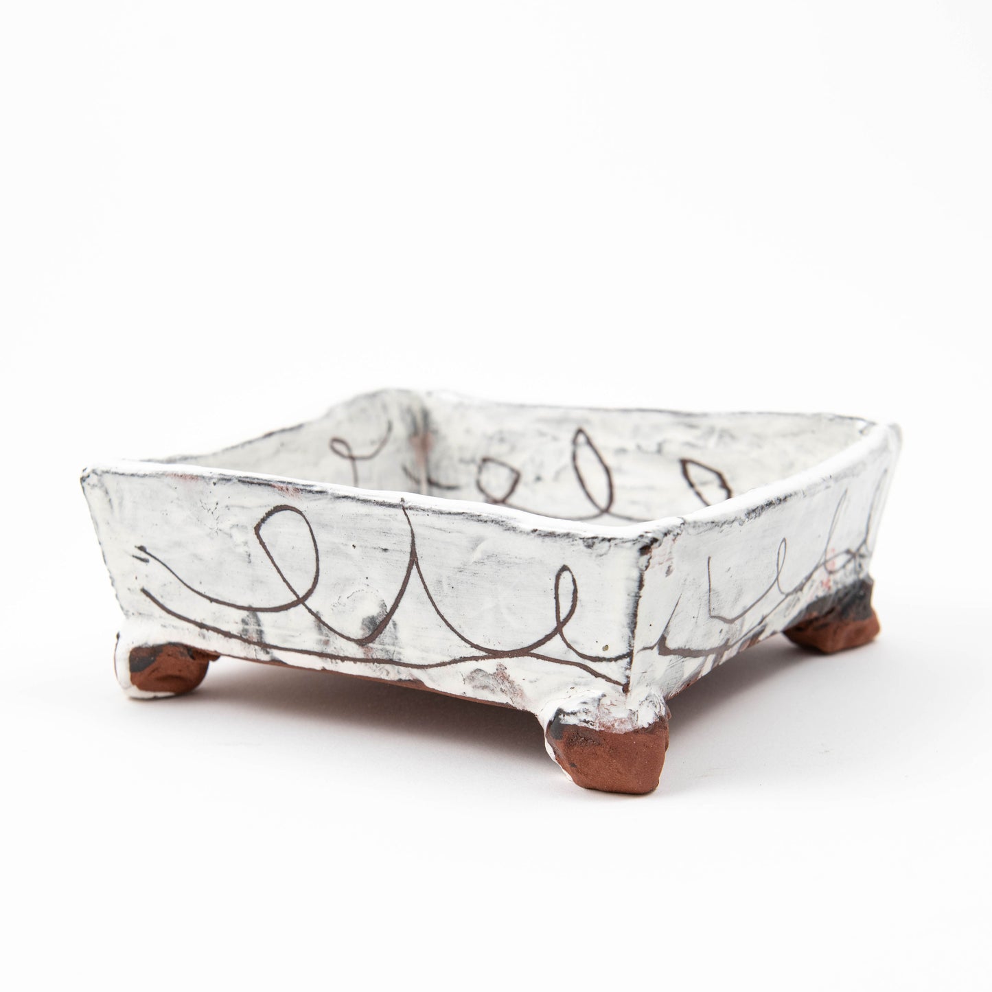 Large Square Footed Dish