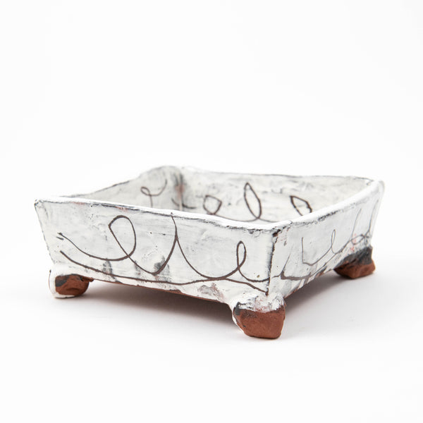 Large Square Footed Dish