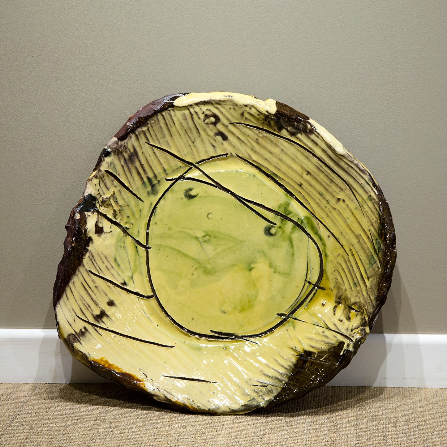 Large Round Slab Platter