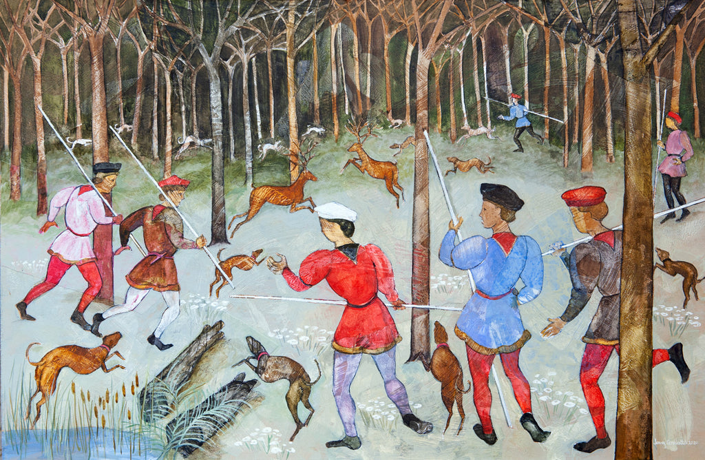 Tribute to Uccello's 'Hunt in the Forest'