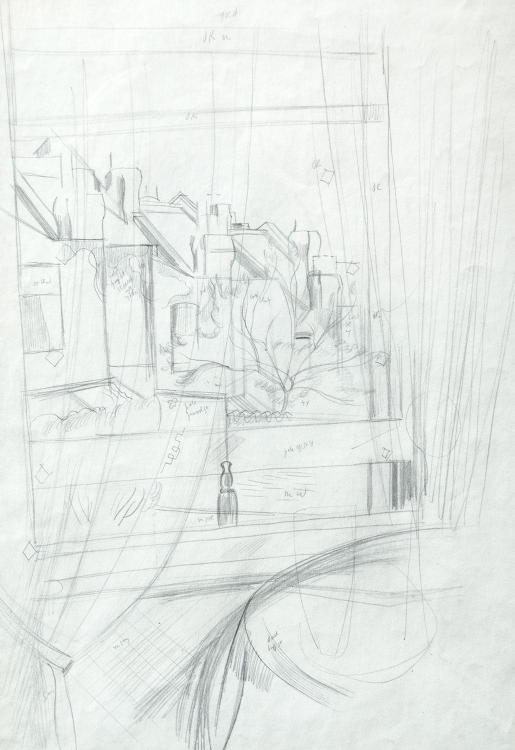 John Nash Roof Tops from Window, Bath – Goldmark