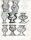 Foliate Head Vases