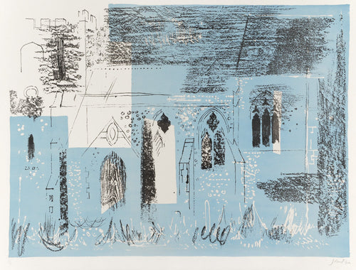 Lewknor, Oxfordshire:textured walls, traceried windows