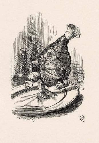 The leg of mutton got up in the dish and made a little bow to Alice…