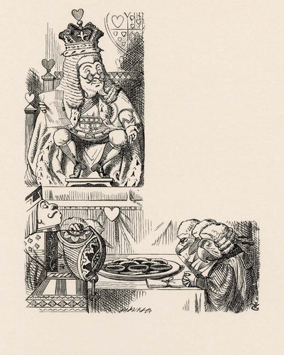 Why, there they are!' said the King triumphantly, pointing to the tarts on the table...