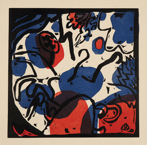 Drei Reiter in Rot, Blau und Schwarz