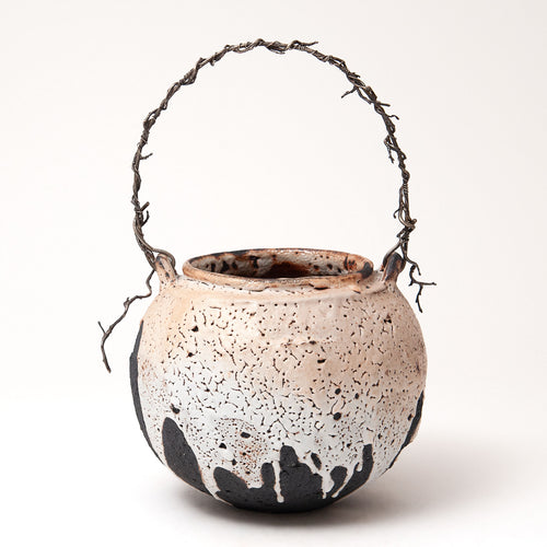 Tsubo with Silver Twig Handle