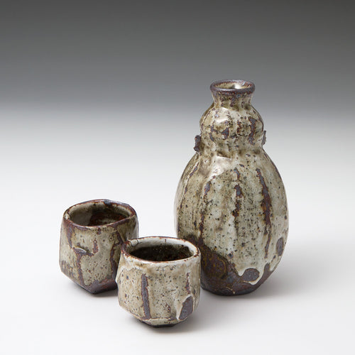 Sake Bottle & Two Cups