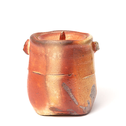 Lidded Squared Jar with Lugs