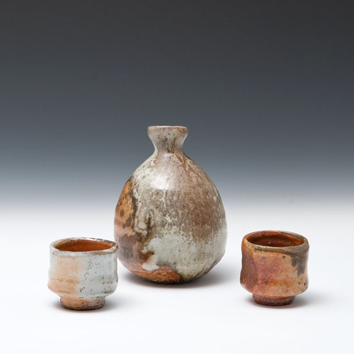 Sake Bottle & Two Cups