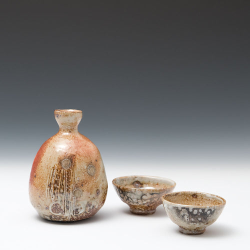 Sake Bottle & Two Cups