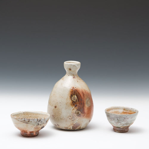 Sake Bottle & Two Cups