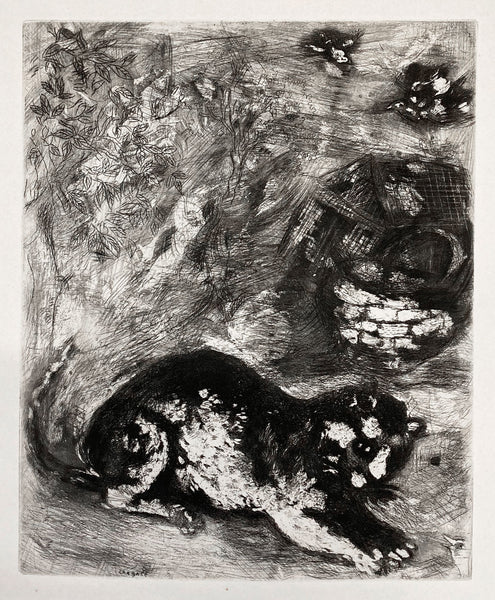 der schwarze handschuh chagall Marc Chagall The Cat and the Two Sparrows – Goldmark