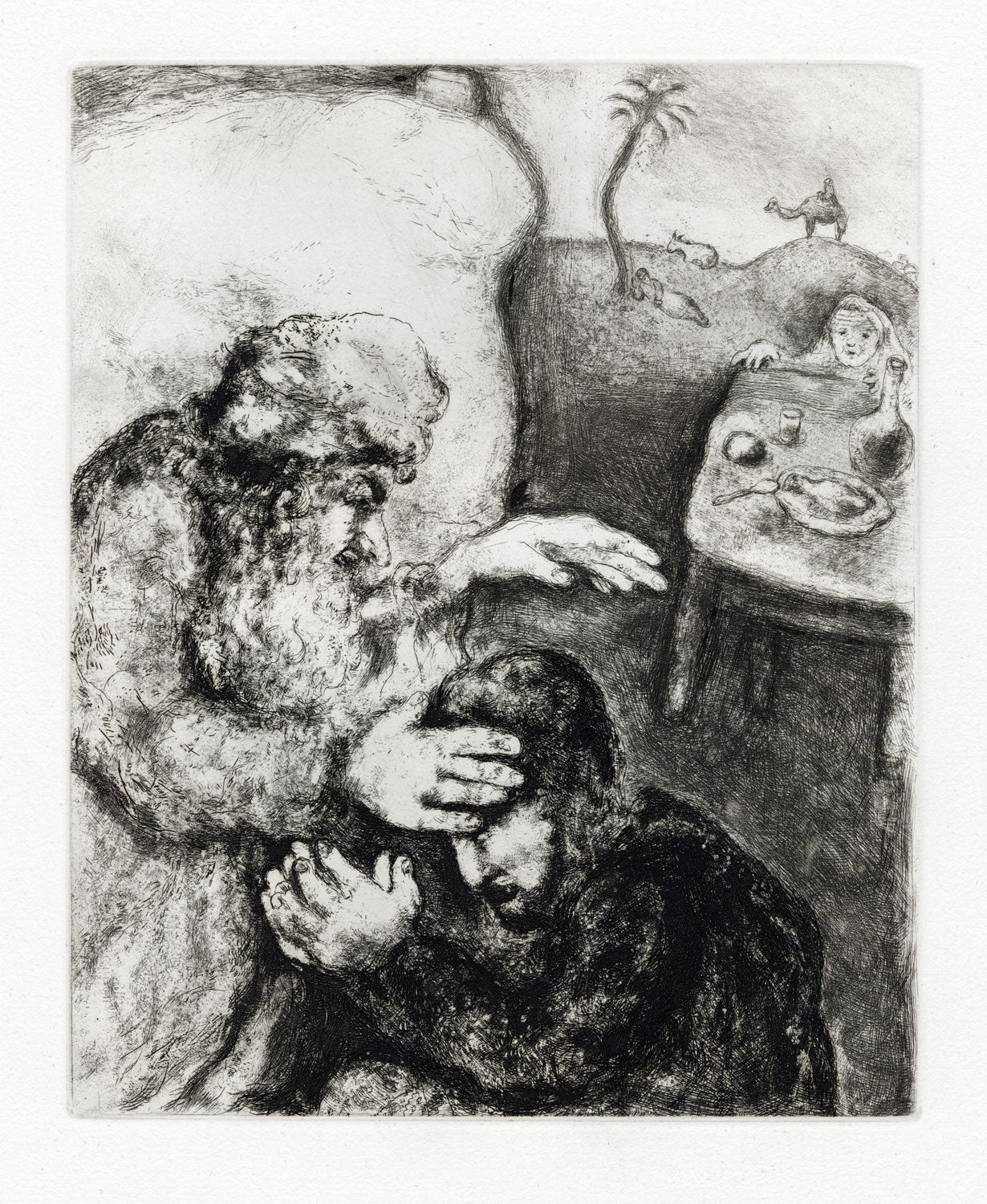 Marc Chagall Jacob Béni par Isaac (Jacob Blessed by Isaac) – Goldmark