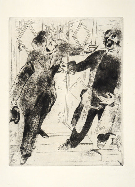 Marc Chagall Manilov and Tchitchikov on the Threshold of the Door