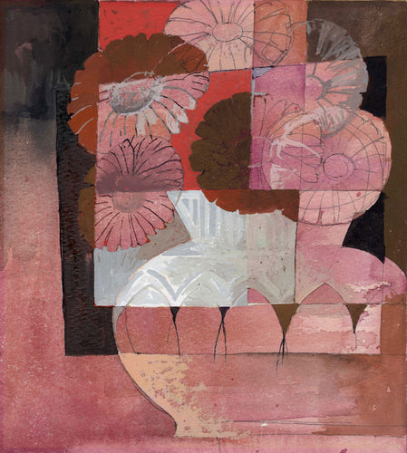 Flowers in a Vase, Pink and Red