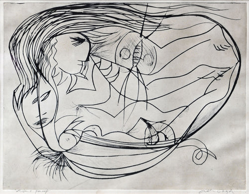 Nude with Moth and Ram's Horns