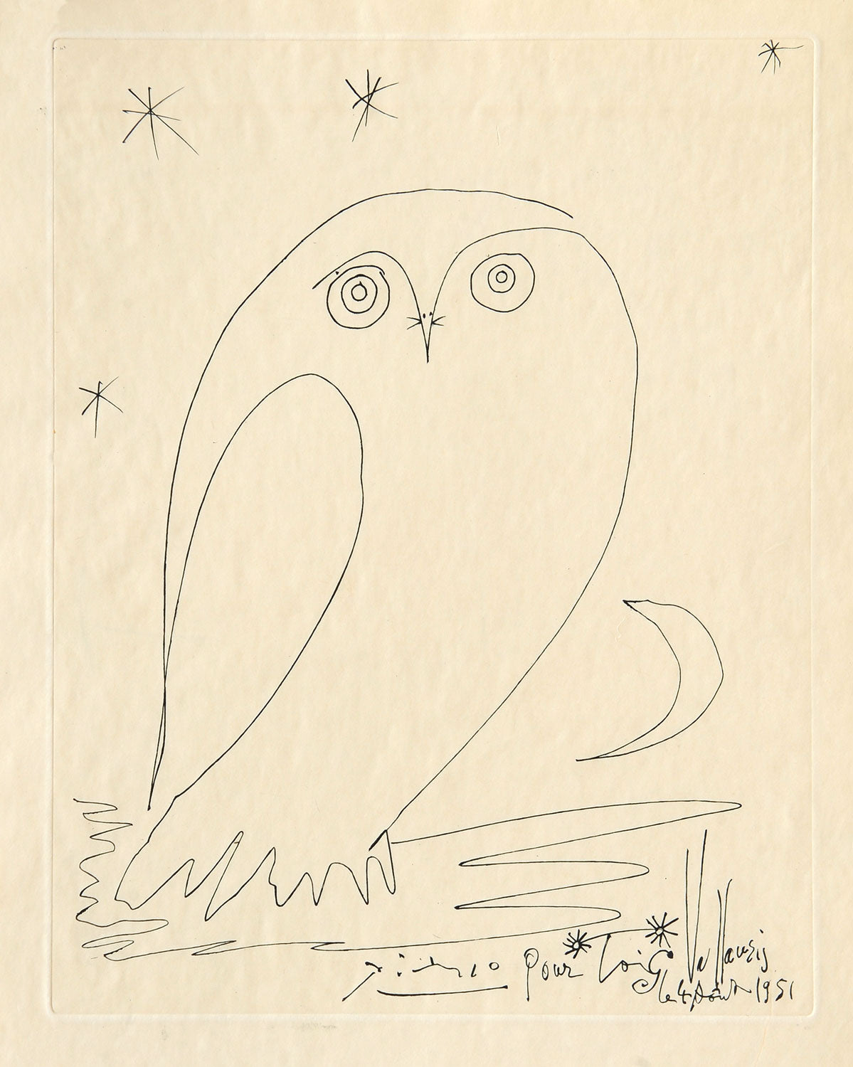 Pablo Picasso Untitled (Owl) – Goldmark