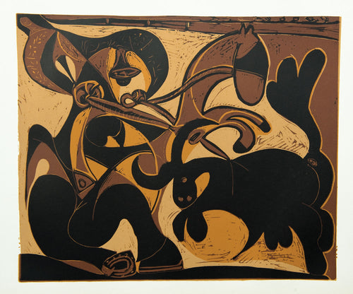 Picador Goading Bull