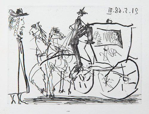 Couple en Carrosse et Pauvre Piéton