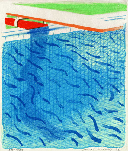 Pool Made with Paper and Blue Ink for Book