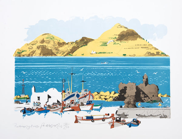 Paul Hogarth The Harbour of Naousa. Greece – Goldmark