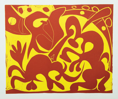 Picador Goading Bull with Matador