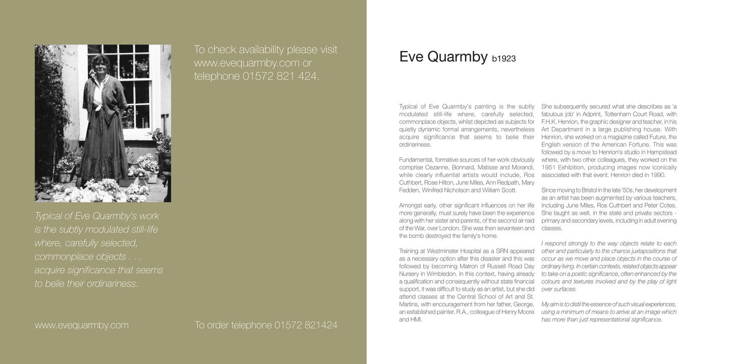 Eve Quarmby - Paintings and Prints