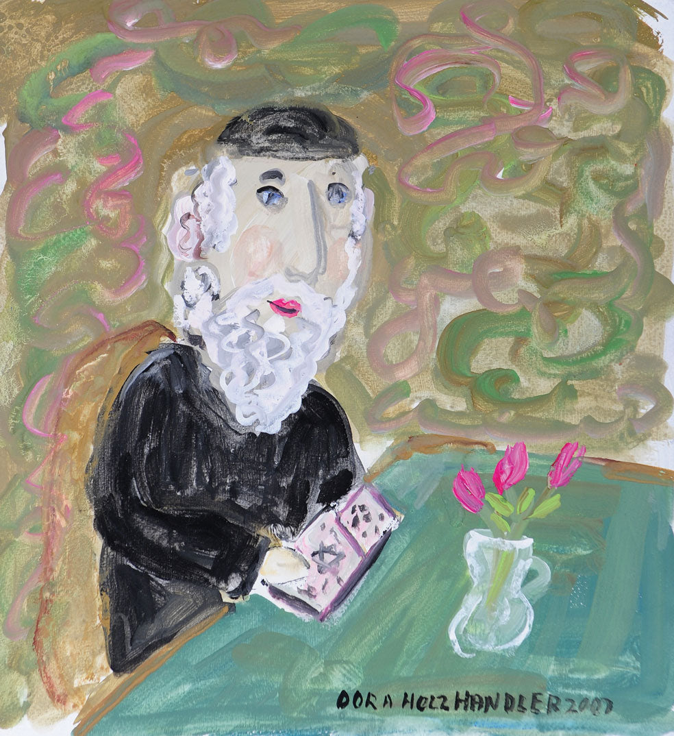 Rabbi with Flowers