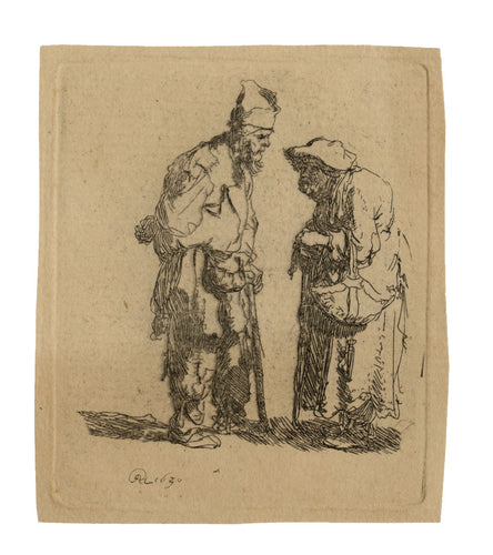 Beggar Man and Woman Conversing