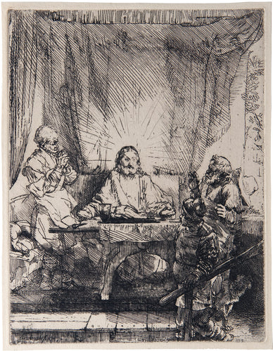 Christ at Emmaus: The large plate.